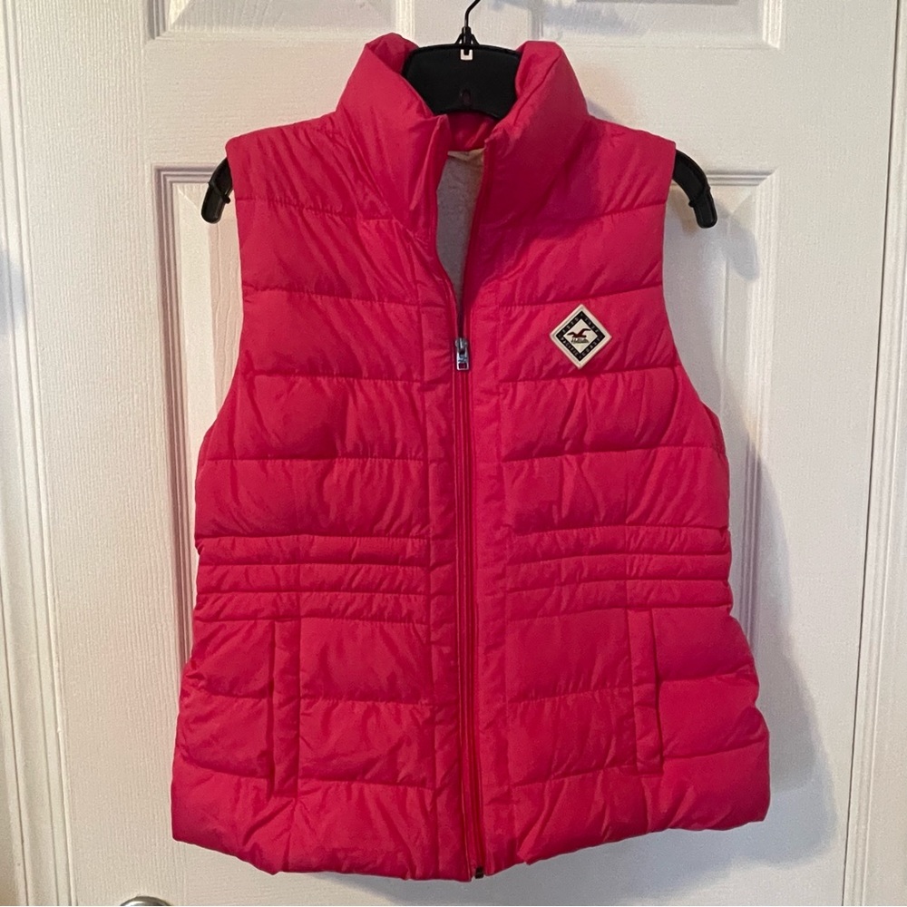 NWOT Hollister Pink Puffer Sherpa Vest